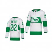 Wholesale Cheap Adidas Maple Leafs #22 Nikita Zaitsev White 2019 St. Patrick's Day Authentic Player Stitched Youth NHL Jersey