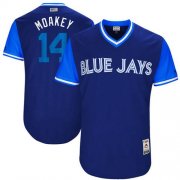 Wholesale Cheap Blue Jays #14 Justin Smoak Navy "Moakey" Players Weekend Authentic Stitched MLB Jersey