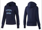 Wholesale Cheap Women's Carolina Panthers Heart & Soul Pullover Hoodie Blue