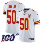 Wholesale Cheap Nike Chiefs #50 Willie Gay Jr. White Youth Stitched NFL 100th Season Vapor Untouchable Limited Jersey