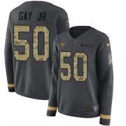 Wholesale Cheap Nike Chiefs #50 Willie Gay Jr. Anthracite Salute to Service Women's Stitched NFL Limited Therma Long Sleeve Jersey