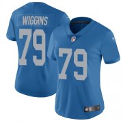 Wholesale Cheap Nike Lions #79 Kenny Wiggins Blue Throwback Women's Stitched NFL Vapor Untouchable Limited Jersey