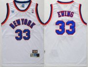 Wholesale Cheap Men's New York Knicks #33 Patrick Ewing White Hardwood Classics Soul Swingman Throwback Jersey