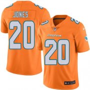 Wholesale Cheap Nike Dolphins #20 Reshad Jones Orange Men's Stitched NFL Limited Rush Jersey