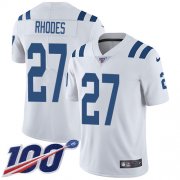 Wholesale Cheap Nike Colts #27 Xavier Rhodes White Men's Stitched NFL 100th Season Vapor Untouchable Limited Jersey