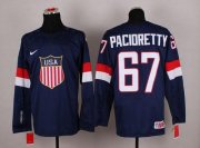 Wholesale Cheap 2014 Olympic Team USA #67 Max Pacioretty Navy Blue Stitched NHL Jersey