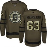Wholesale Cheap Adidas Bruins #63 Brad Marchand Green Salute to Service Stitched NHL Jersey