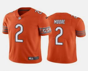 Wholesale Cheap Men\'s Chicago Bears #2 DJ Moore Orange Vapor Untouchable Stitched Football Jersey