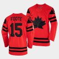 Wholesale Cheap Men's Canada Hockey Adam Foote Red 2022 Winter Olympic #15 Gold Winner Jersey