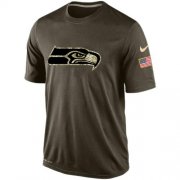Wholesale Cheap Men's Seattle Seahawks Salute To Service Nike Dri-FIT T-Shirt