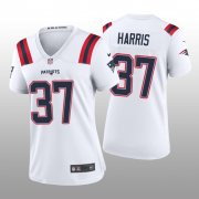 Wholesale Cheap Women's New England Patriots #37 Damien Harris White Game Jersey