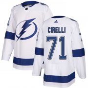 Cheap Adidas Lightning #71 Anthony Cirelli White Road Authentic Stitched NHL Jersey