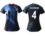 Wholesale Cheap Women 2020-2021 Season National Team America away aaa 4 blue Soccer Jerseys
