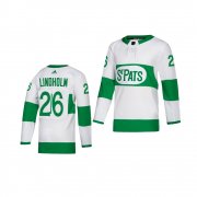 Wholesale Cheap Adidas Maple Leafs #26 Par Lindholm White 2019 St. Patrick's Day Authentic Player Stitched Youth NHL Jersey
