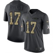 Wholesale Cheap Nike Colts #17 Philip Rivers Black Men's Stitched NFL Limited 2016 Salute to Service Jersey
