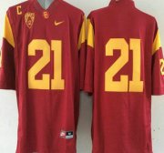 Wholesale Cheap USC Trojans #21 Su'a Cravens Red 2015 College Football Nike Limited Jersey