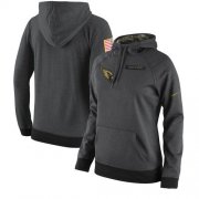 Wholesale Cheap Women's Arizona Cardinals Nike Anthracite Salute to Service Player Performance Hoodie