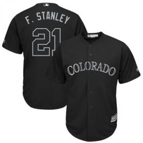 Wholesale Cheap Colorado Rockies #21 Kyle Freeland F. Stanley Majestic 2019 Players\' Weekend Cool Base Player Jersey Black