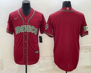 Wholesale Cheap Men's Mexico Baseball Blank 2023 Red World Baseball With Patch Classic Stitched Jerseys
