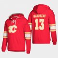 Wholesale Cheap Calgary Flames #13 Johnny Gaudreau Red adidas Lace-Up Pullover Hoodie