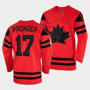 Wholesale Cheap Men's Canada Hockey Chris Pronger Red 2022 Winter Olympic #17 Gold Winner Jersey