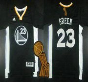 Wholesale Cheap Golden State Warriors #23 Draymond Green Revolution 30 Swingman 2014 New Black Short-Sleeved Jersey With 2015 Finals Champions Patch