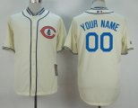 Wholesale Cheap Men's Chicago Cubs Customized 1929 Turn Back The Clock Cream Jersey