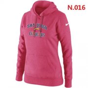 Wholesale Cheap Women's Nike San Diego Chargers Heart & Soul Pullover Hoodie Pink