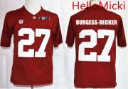 Wholesale Cheap Men's Alabama Crimson Tide #27 Shawn Burgess-Becker Red 2016 BCS College Football Nike Limited Jersey