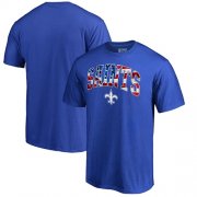 Wholesale Cheap Men's New Orleans Saints NFL Pro Line by Fanatics Branded Royal Banner Wave T-Shirt
