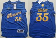 Cheap Youth Golden State Warriors #35 Kevin Durant adidas Royal Blue 2016 Christmas Day Stitched NBA Swingman Jersey