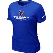 Wholesale Cheap Women's Nike Houston Texans Critical Victory NFL T-Shirt Blue