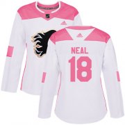 Wholesale Cheap Adidas Flames #18 James Neal White/Pink Authentic Fashion Women's Stitched NHL Jersey