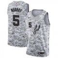 Wholesale Cheap Men's Nike San Antonio Spurs #5 Dejounte Murray White Camo Basketball Swingman Earned Edition Jersey