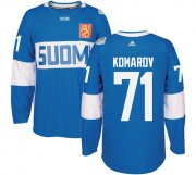 Wholesale Cheap Team Finland #71 Leo Komarov Blue 2016 World Cup Stitched NHL Jersey