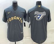 Wholesale Cheap Men's Toronto Blue Jays Big Logo Grey 2022 All Star Stitched Cool Base Nike Jersey