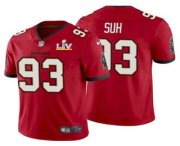 Wholesale Cheap Men's Tampa Bay Buccaneers #93 Ndamukong Suh Red 2021 Super Bowl LV Limited Stitched NFL Jersey