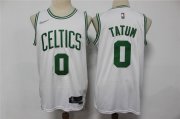 Wholesale Cheap Men's Boston Celtics #0 Jayson Tatum White 75th Anniversary Diamond 2021 Stitched Jersey