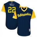 Wholesale Cheap Brewers #22 Christian Yelich Navy 