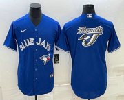 Wholesale Cheap Men's Toronto Blue Jays Big Logo Blue Stitched MLB Cool Base Nike Jersey