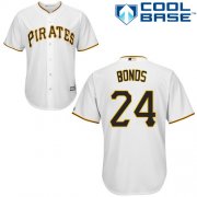 Wholesale Cheap Pirates #24 Barry Bonds White Cool Base Stitched Youth MLB Jersey