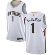 Wholesale Cheap Pelicans #1 Zion Williamson White Basketball Swingman Association Edition Jersey