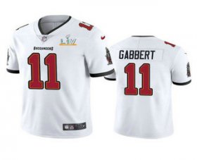 Wholesale Cheap Men\'s Tampa Bay Buccaneers #11 Blaine Gabbert White 2021 Super Bowl LV Limited Stitched NFL Jersey