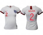 Wholesale Cheap Women's England #2 Walker Home Soccer Country Jersey