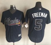Wholesale Cheap Braves #5 Freddie Freeman Blue New Cool Base Stitched MLB Jersey