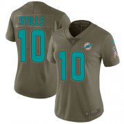 Wholesale Cheap Nike Dolphins #10 Kenny Stills Olive Women's Stitched NFL Limited 2017 Salute to Service Jersey