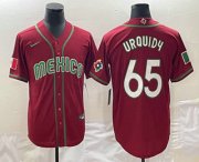 Wholesale Cheap Men's Mexico Baseball #65 Giovanny Gallegos 2023 Red World Classic Stitched Jerseys