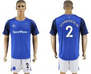 Wholesale Cheap Everton #2 Schneiderlin Home Soccer Club Jersey