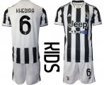 Wholesale Cheap Youth 2021-2022 Club Juventus home white 6 Adidas Soccer Jersey