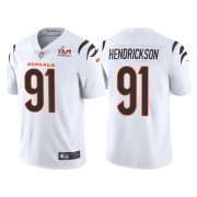 Wholesale Cheap Men's Cincinnati Bengals #91 Trey Hendrickson 2022 White Super Bowl LVI Vapor Limited Stitched Jersey